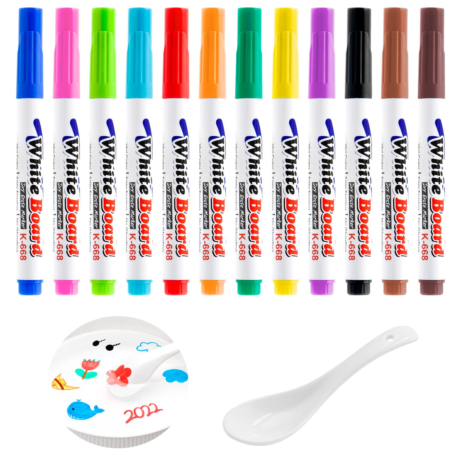 12 Piece Water Floating Pen With Spoon 🥄🖋️